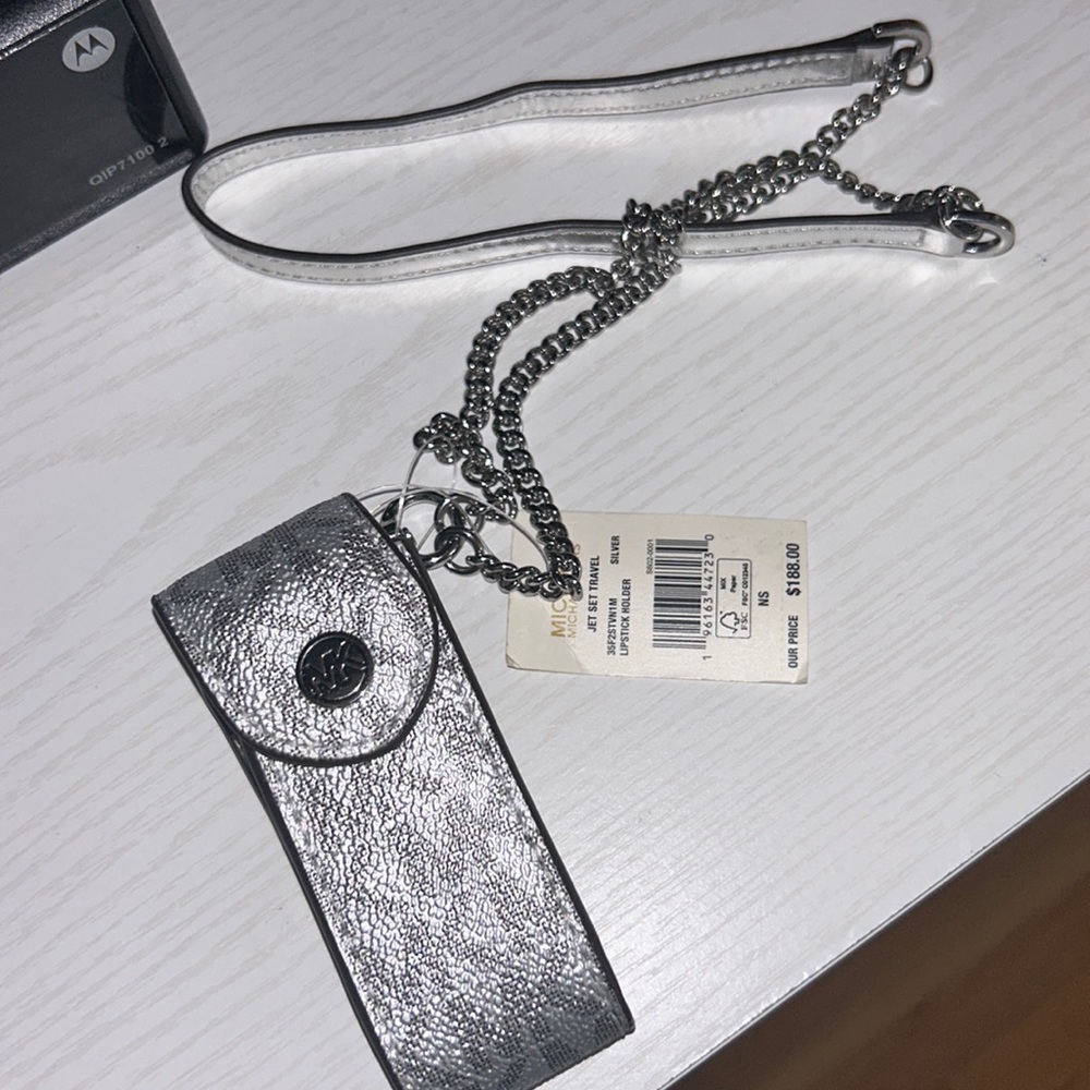 Michael kors silver lipstick holder